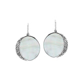 AE-1210-MOP Sterling Silver Earring With Mother Of Pearl Jewelry Bali Designs Inc